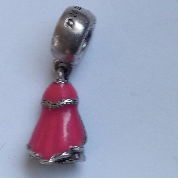 PANDORA DISNEY  FROZEN ANNA'S  DRESS S925  ALEDANGLE ENAMEL CHARM - Picture 3 of 5